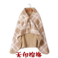 韓版多用披肩毯-棕色