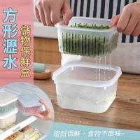方形瀝水儲物保鮮盒(隨機)