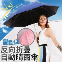 加大反向折疊自動晴雨傘-隨機