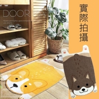 超萌柴犬吸水防滑地墊 (灰色)