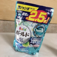 日本P&G 3D洗衣球44顆裝-水藍白葉花香 （單包）