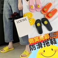 微笑亮彩防滑拖鞋/黑色/尺碼40