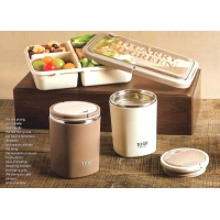 百貨公司等級-森沐 FU TOGO輕食不鏽鋼手提餐桶/A.米色/一組