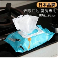 出口日本 廚房去汙濕巾80抽/3包1組