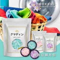 衣物柔軟香香豆補充包500g*2/一組2包/綠色-英國梨與小蒼蘭 