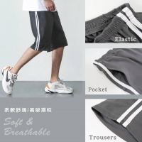 A10Z242 吸排運動男短褲/04黑色2L 230216